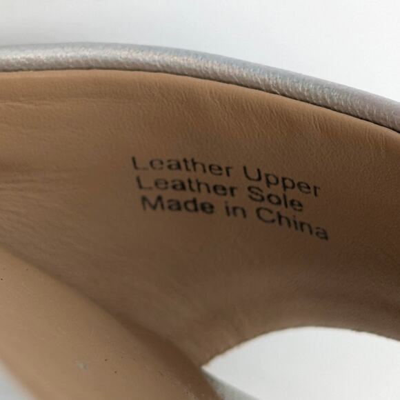 Badgley Mischka Cady Square Toe High Heel Sandals Women's Silver Size US8 EU39 - Picture 8 of 13